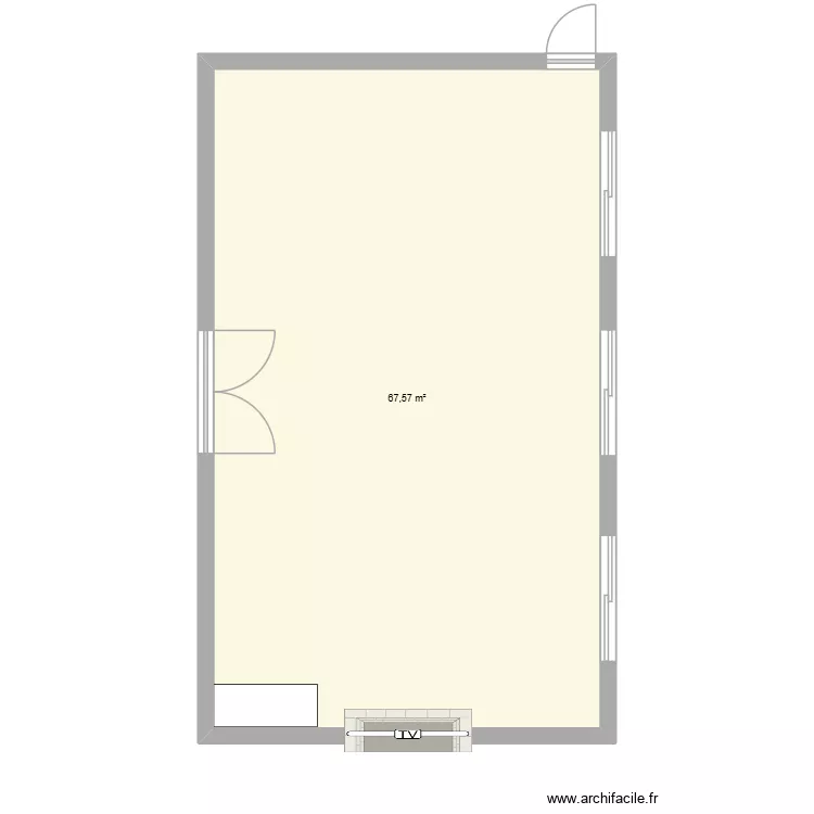 Salle Risset base. Plan de 1 et 68 m² Salle Risset base. Plan de 1 et 68 m²