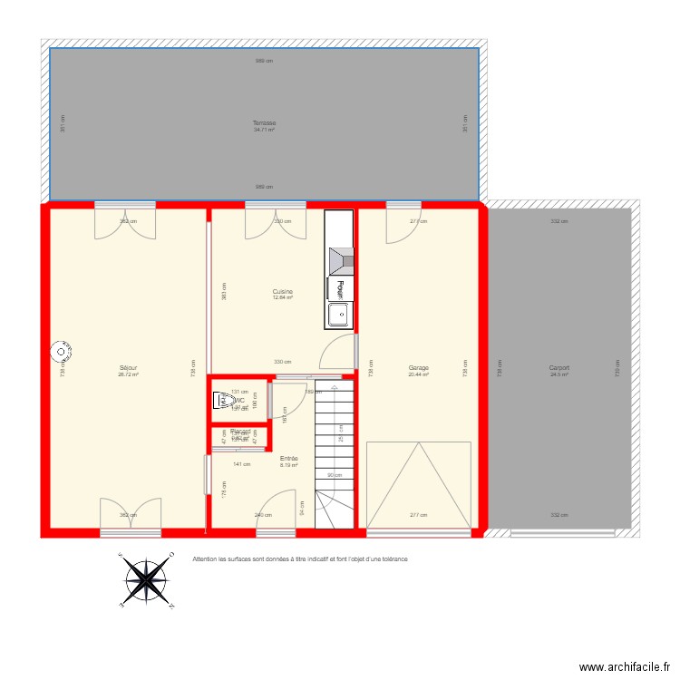 BI 4169 RDC coté. Plan de 0 pièce et 0 m2