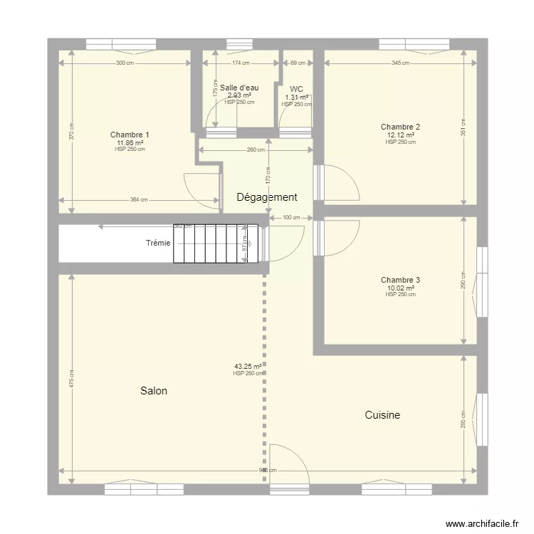 DUMONT LE COTEAU. Plan de 