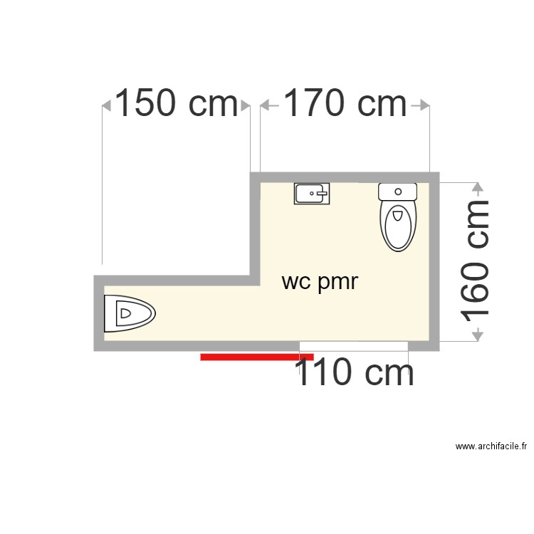 wc cheval d or. Plan de 0 pièce et 0 m2