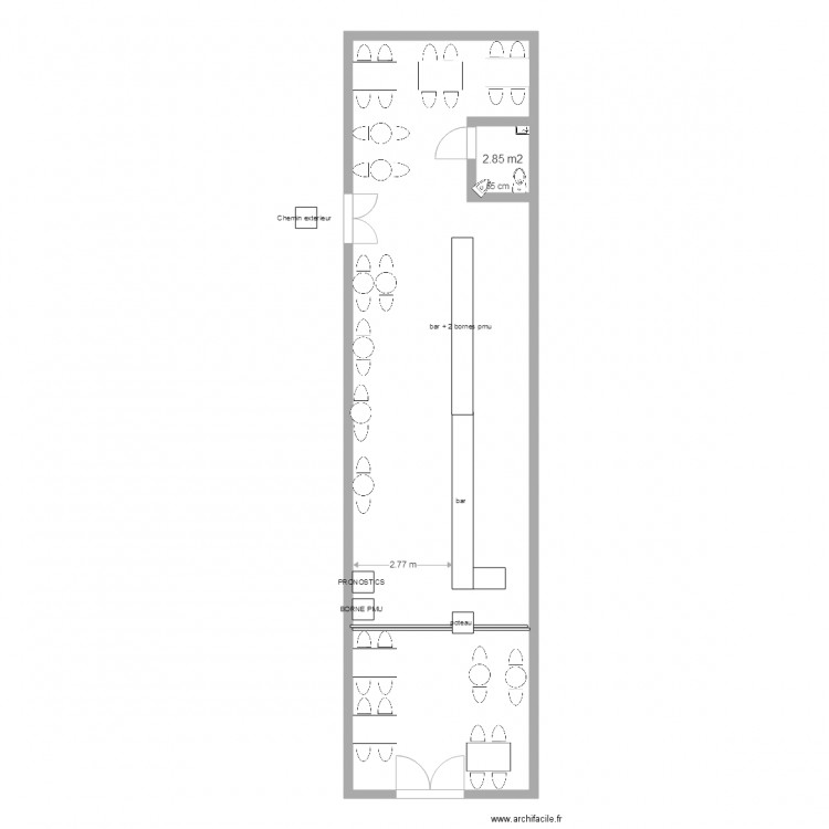 BAR DE L ETANG. Plan de 0 pièce et 0 m2