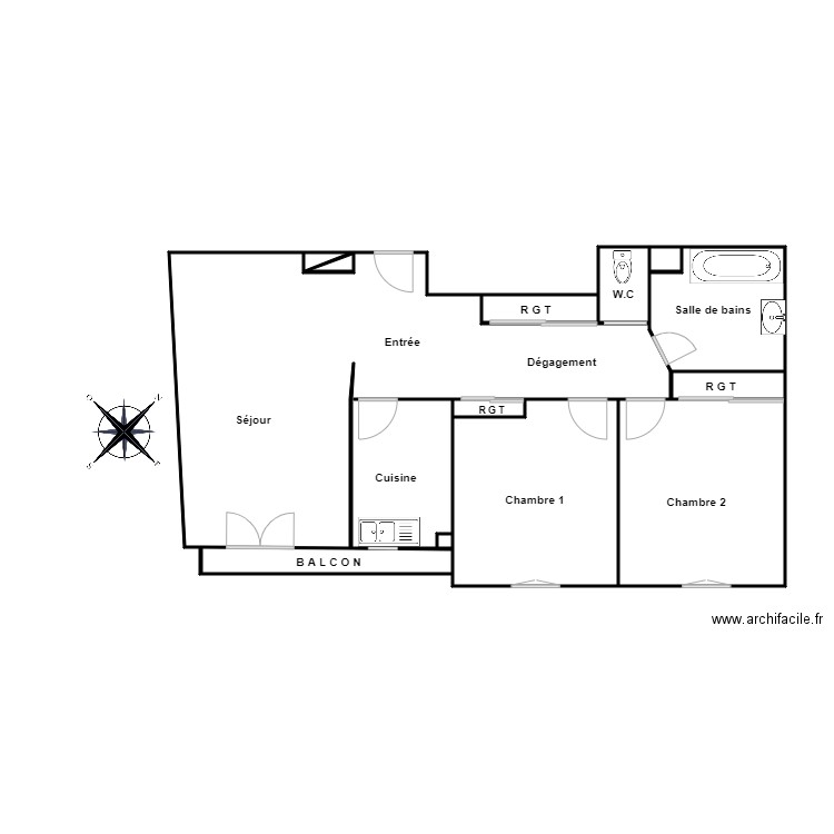 Plan actuel DE LA FUENTE. Plan de 12 pièces et 80 m2