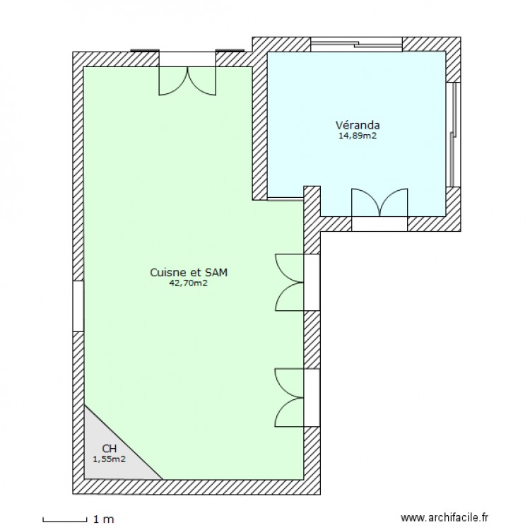 Cuisine Severine A. Plan de 0 pièce et 0 m2