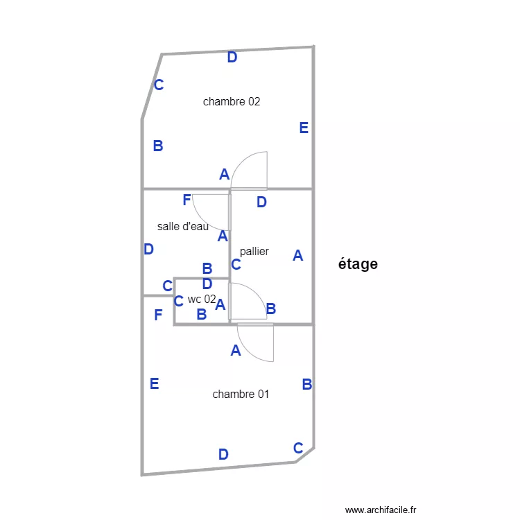 DILON &eacute;tage PB. Plan de 