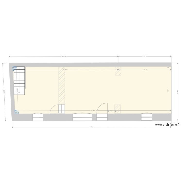 PJ 11. Plan de 1 pièce et 64 m2