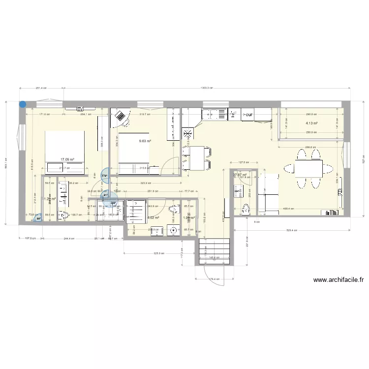 Appartement Florimont. Plan de 