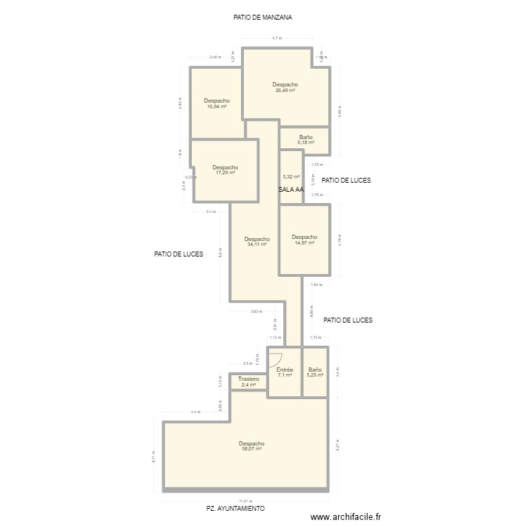 Ayuntamiento 26 31 valencia. Plan de 0 pièce et 0 m2
