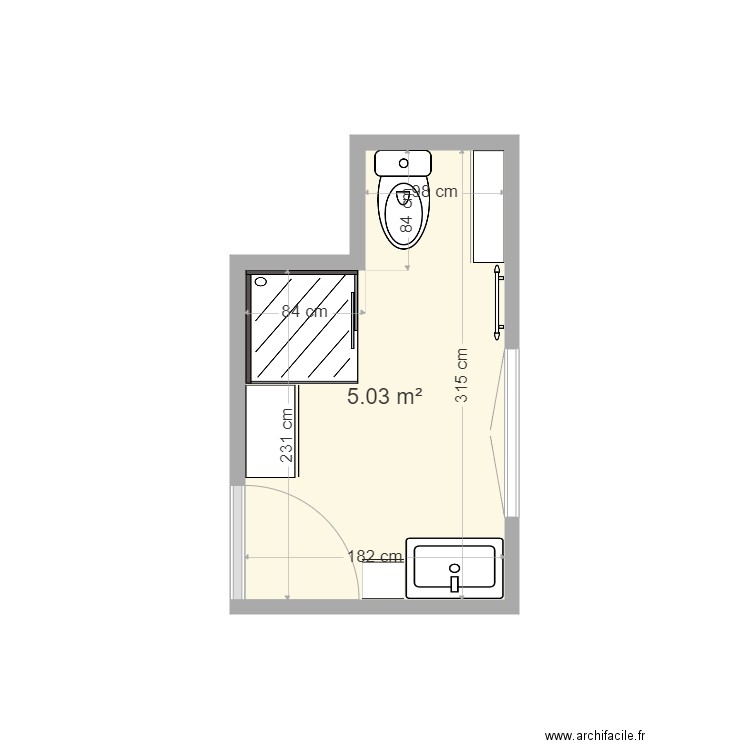 SdbEtageV01. Plan de 0 pièce et 0 m2