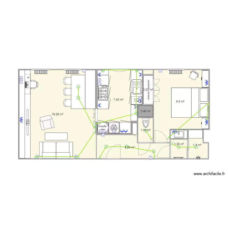 Appart Clotaire elec. Plan de 