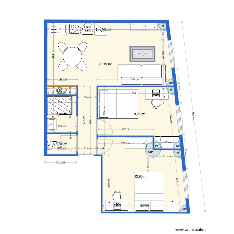 appartement rte Lodève V6. Plan de 0 pièce et 0 m2