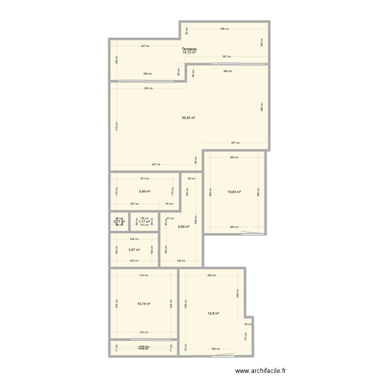 Pornichet T4 VBase. Plan de 11 pièces et 98 m2