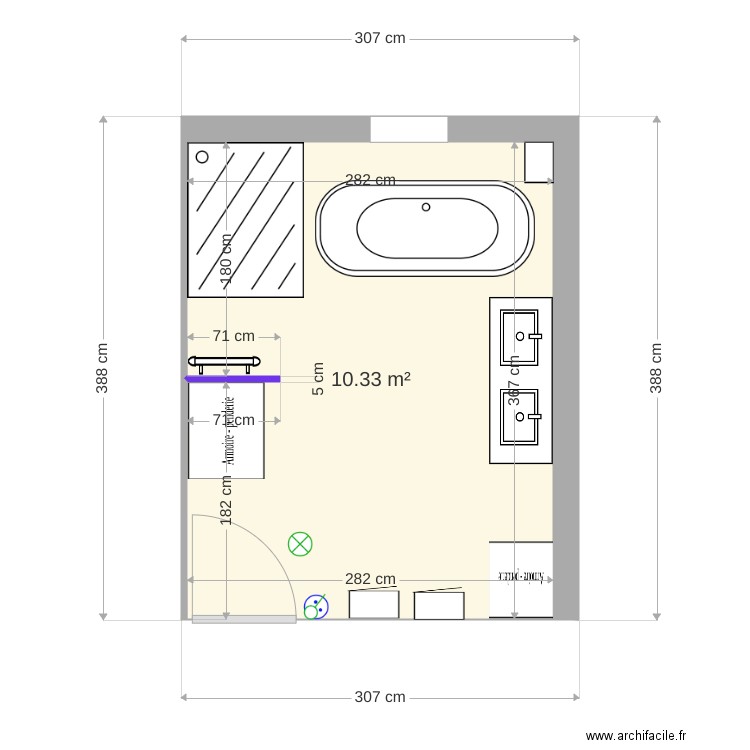 Chambre et pièce musique. Plan de 0 pièce et 0 m2