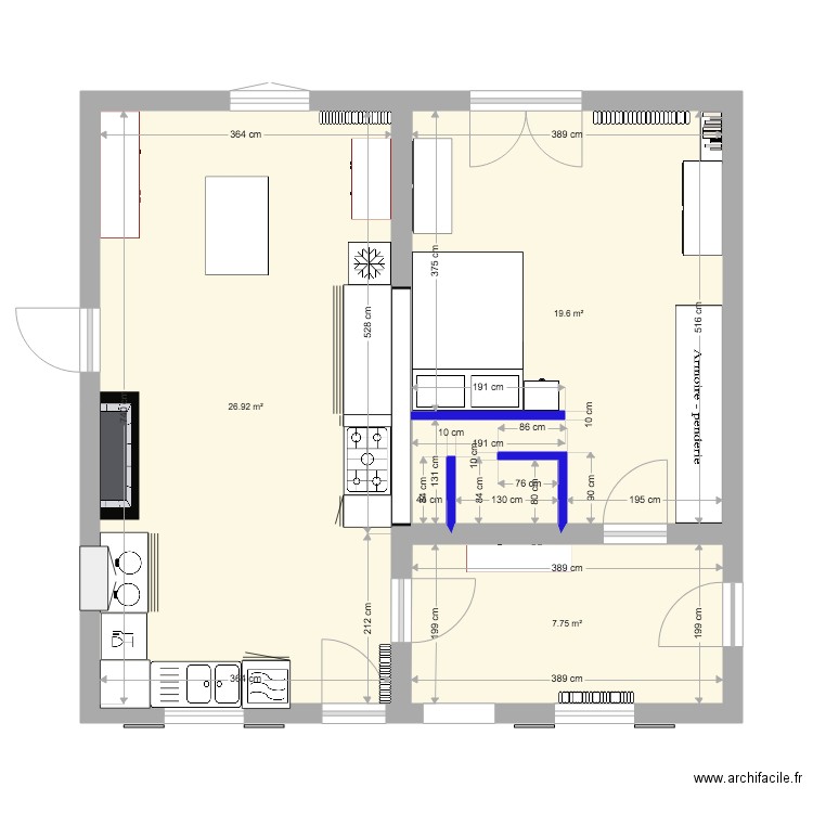 CUISINE PROJET2. Plan de 0 pièce et 0 m2