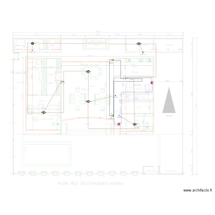 SSI RDC maison DGA. Plan de 0 pièce et 0 m2