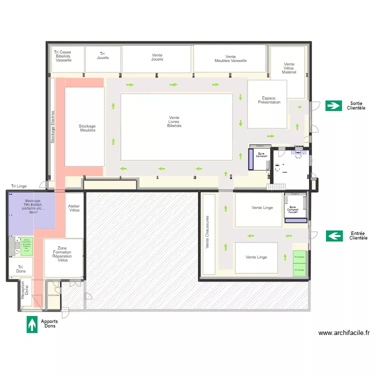 Implant Tri Linge 2 postes projet2/ 2023-07-22. Plan de 