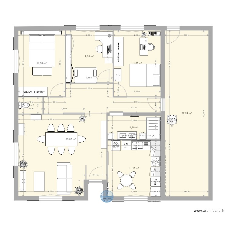 Maison. Plan de 0 pièce et 0 m2