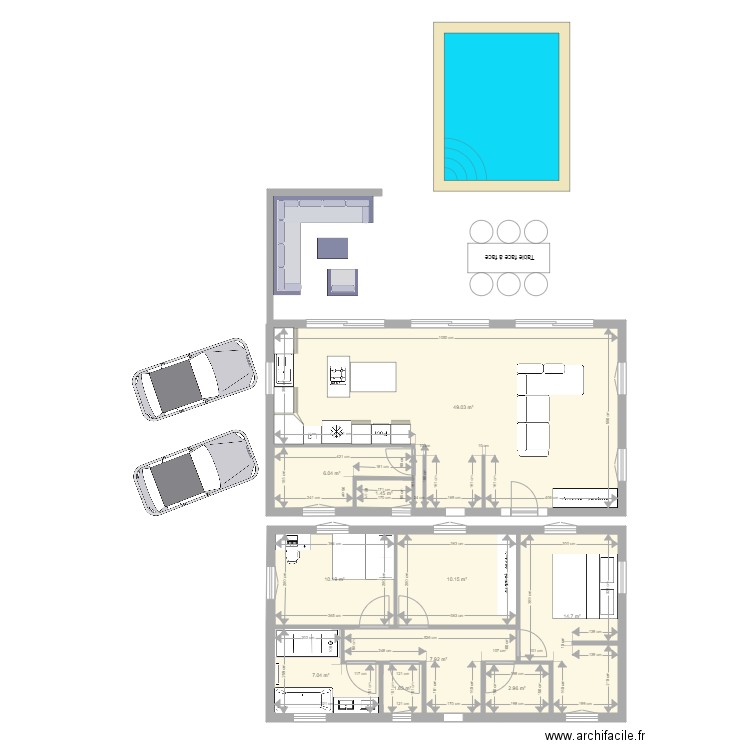 maison. Plan de 0 pièce et 0 m2