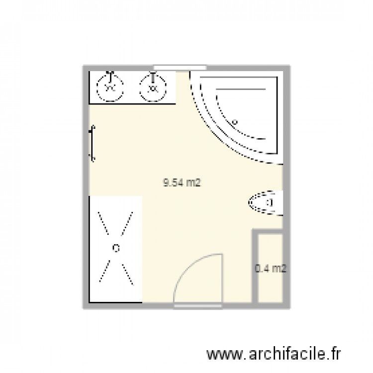 SALLE DE BAIN. Plan de 0 pièce et 0 m2