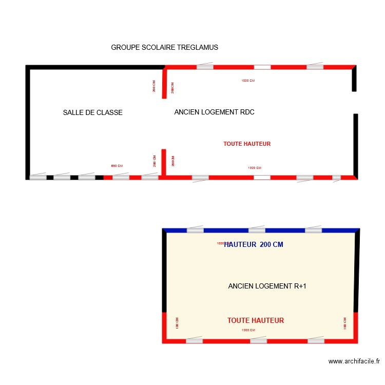 MAIRIE DE TREGLAMUS. Plan de 0 pièce et 0 m2