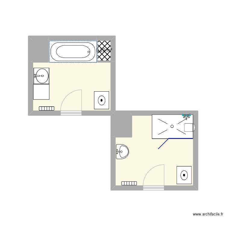 OZMEN . Plan de 5 pièces et 12 m2