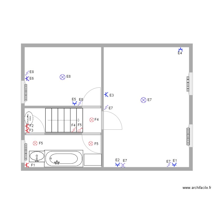 Etage Electrique Numéroté 2. Plan de 0 pièce et 0 m2