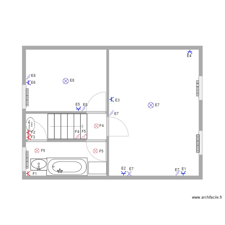 Etage Electrique Numéroté 2. Plan de 0 pièce et 0 m2