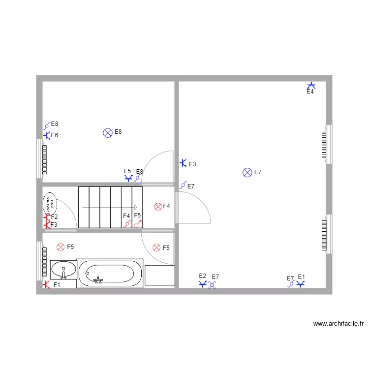 Etage Electrique Num&eacute;rot&eacute; 2. Plan de 
