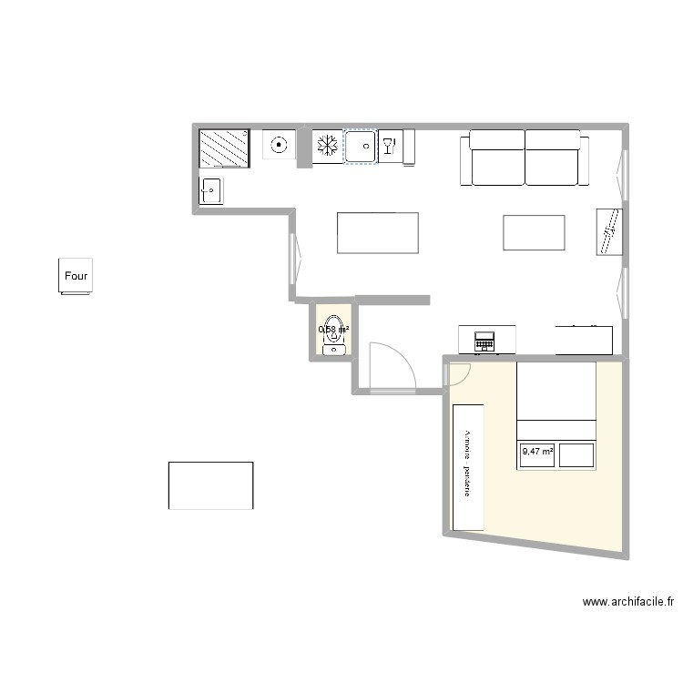 horace bertin 2 droit . Plan de 0 pièce et 0 m2