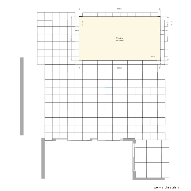 Calepinage carrelage terrasse differents angles. Plan de 0 pièce et 0 m2