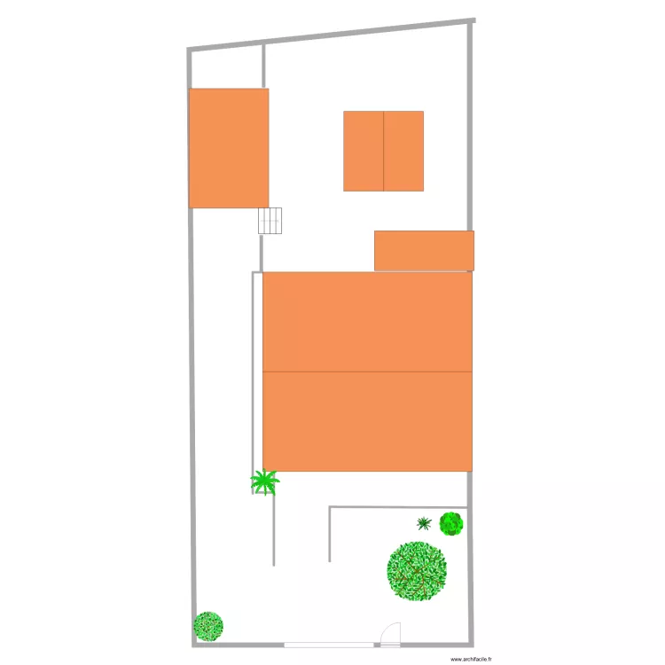 maison Arenteuil avec portail coulissant. Plan de 