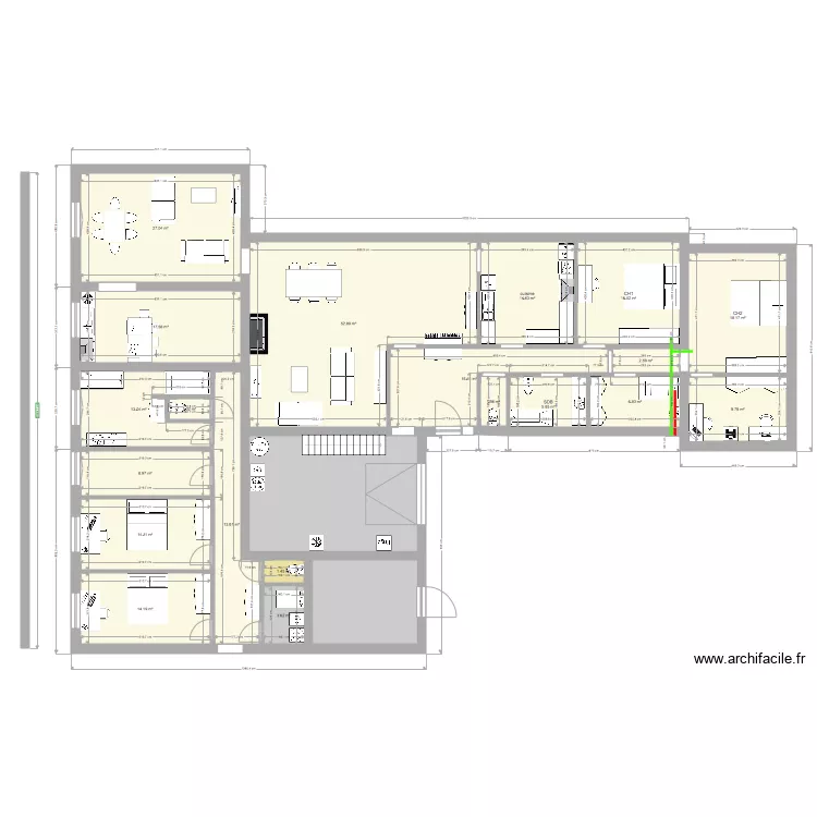 annexe inversée. Plan de annexe inversée. Plan de