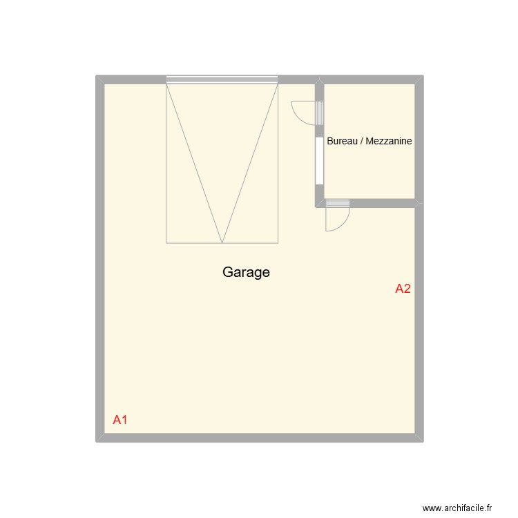 2412 CLOAREC. Plan de 2 pièces et 17 m2