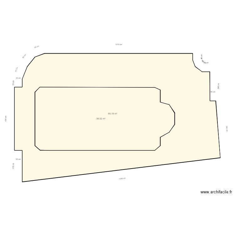 Maurois Thuir. Plan de 2 pièces et 144 m2