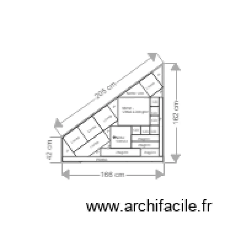 Meuble sous escalier V2. Plan de Meuble sous escalier V2. Plan de