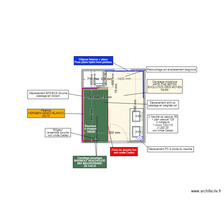 BOURVIC / D22090081. Plan de 2 pièces et 6 m2