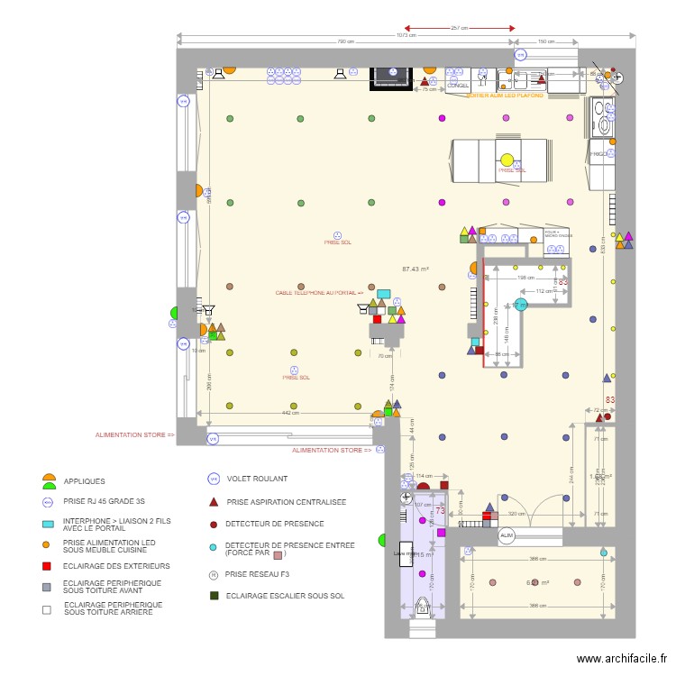 Champforey MAISON RDC ELEC . Plan de 0 pièce et 0 m2