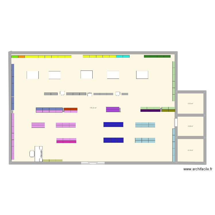 TRN travaux . Plan de 4 pièces et 195 m2