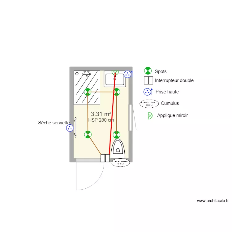 SDB bas. Plan de 