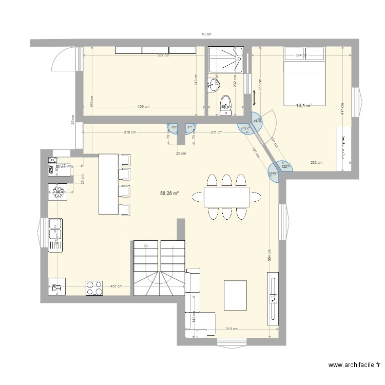 plan maison modifié. Plan de 0 pièce et 0 m2