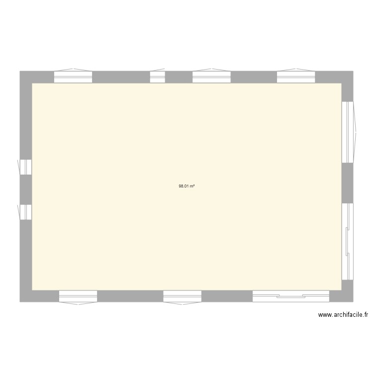 rectanguel façades. Plan de 0 pièce et 0 m2