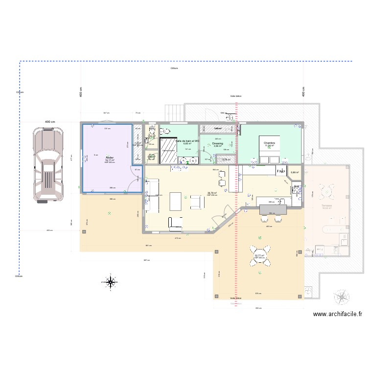 la Balinaise carnaval 2. Plan de 22 pièces et 236 m2