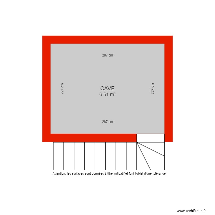 BI 6368 Cave côtée. Plan de 0 pièce et 0 m2