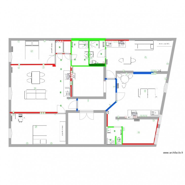 plan mirabeau 13 placo platre. Plan de 0 pièce et 0 m2