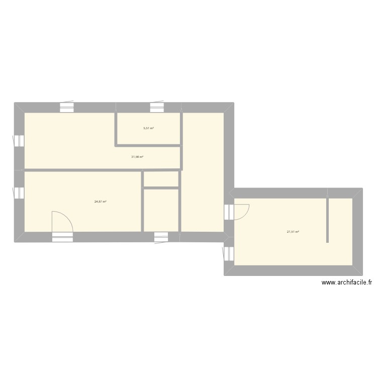 CHATILLON. Plan de 4 pièces et 83 m2