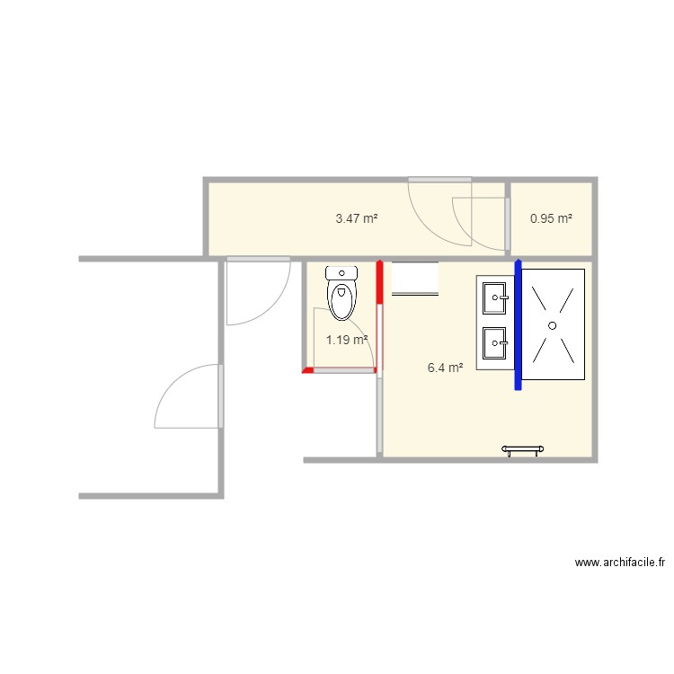 salle de bain montfermeil. Plan de 0 pièce et 0 m2