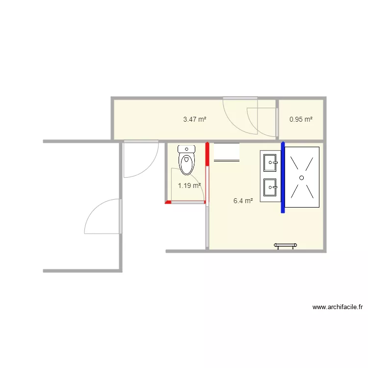 salle de bain montfermeil. Plan de 