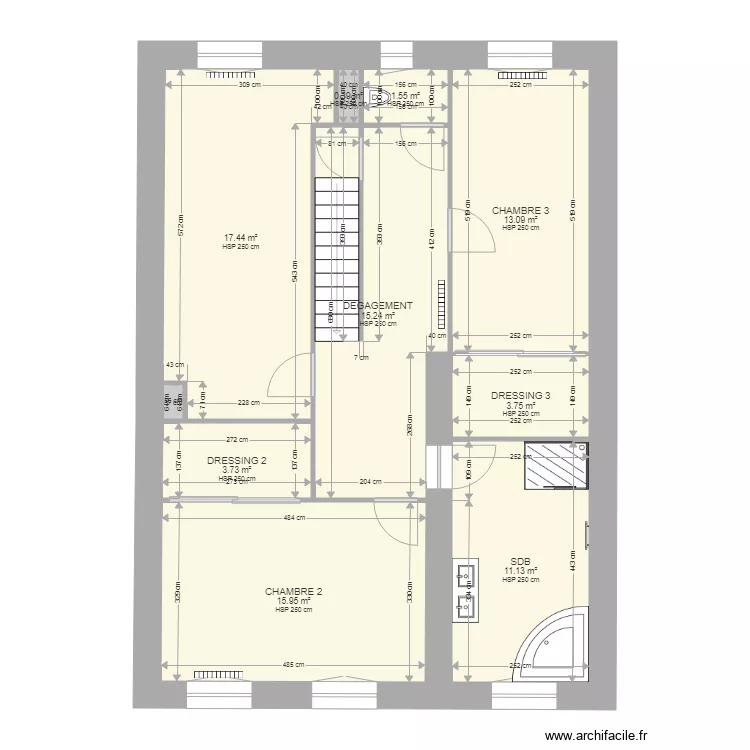 KEBERLE ETAGE. Plan de 