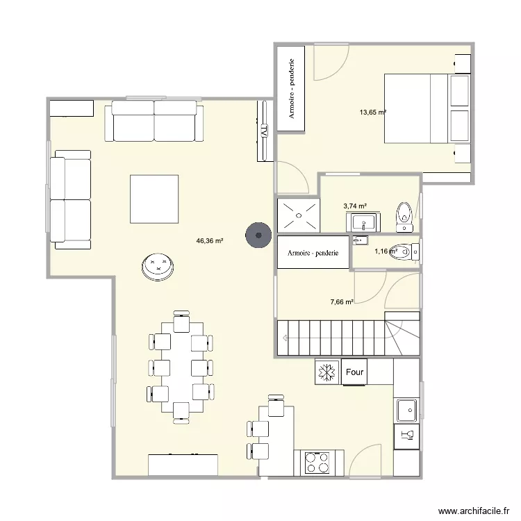 Salon cuisine maison chevaigne. Plan de Salon cuisine maison chevaigne. Plan de