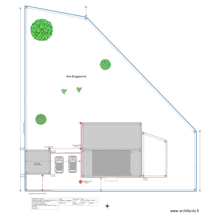 mamona  plan de masse . Plan de 0 pièce et 0 m2