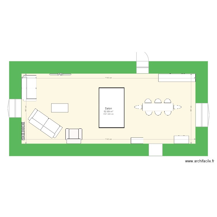 Plan salon salle à manger 2. Plan de 0 pièce et 0 m2